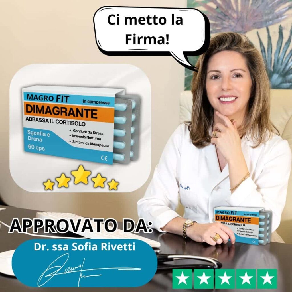 Integratore dimagrante Magro Fit con firma di Dr. Sofia Rivetti.