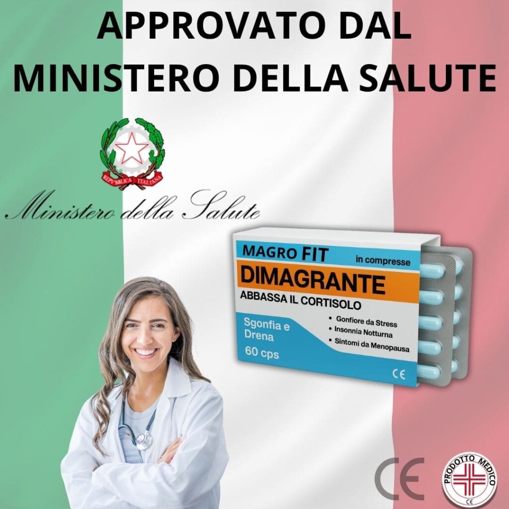 Integratore Magro Fit Cortisolo per stress e insonnia approvato dal Ministero.