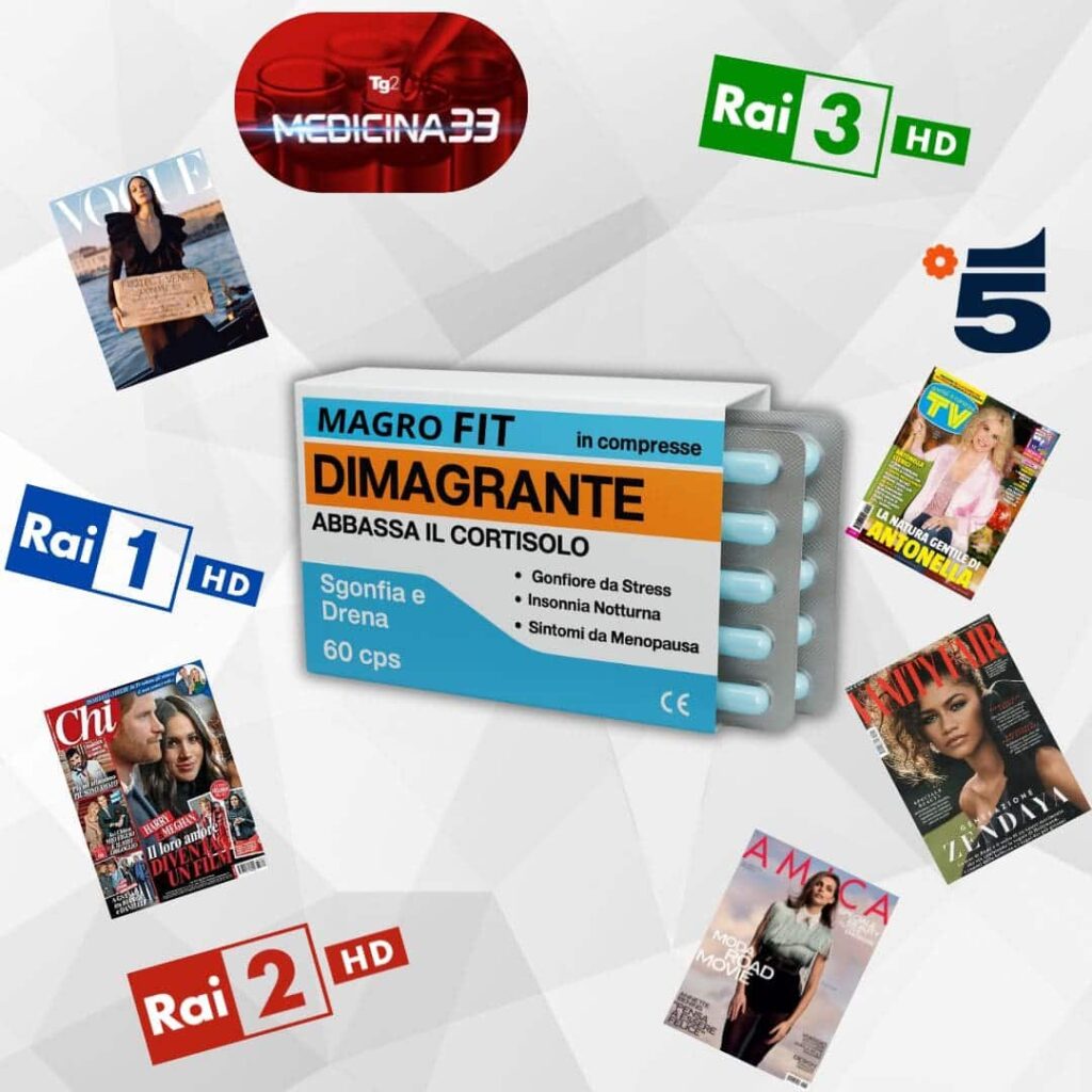 Integratore Magro Fit Cortisolo con 60 compresse per gestione stress e insonnia.