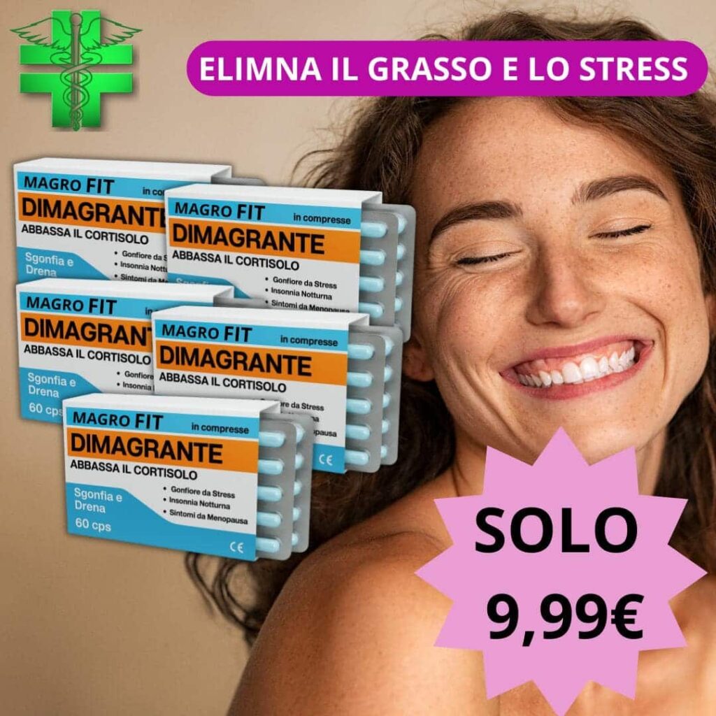 Integratore Magro Fit Dimagrante contro grasso e stress, 60 cps.