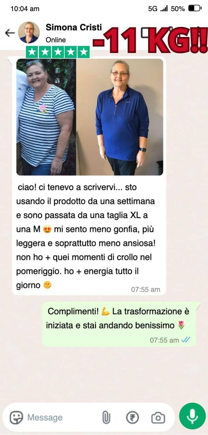 Prima e dopo la trasformazione fisica di una donna.