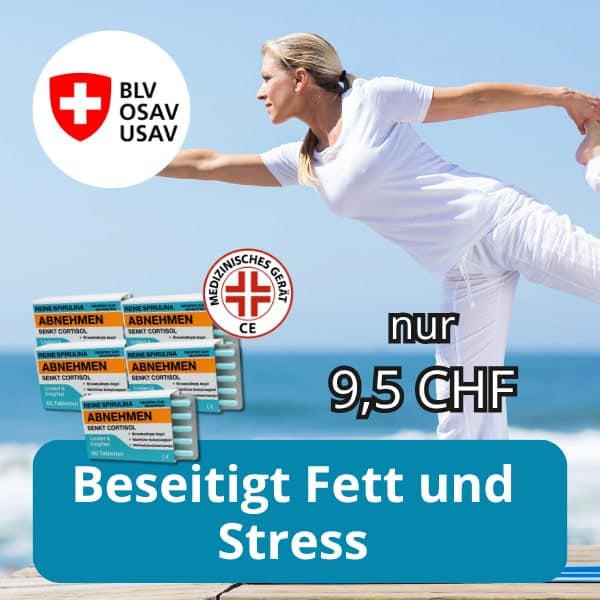 Integratore naturale per ridurre grasso e stress, certificato medico svizzero.