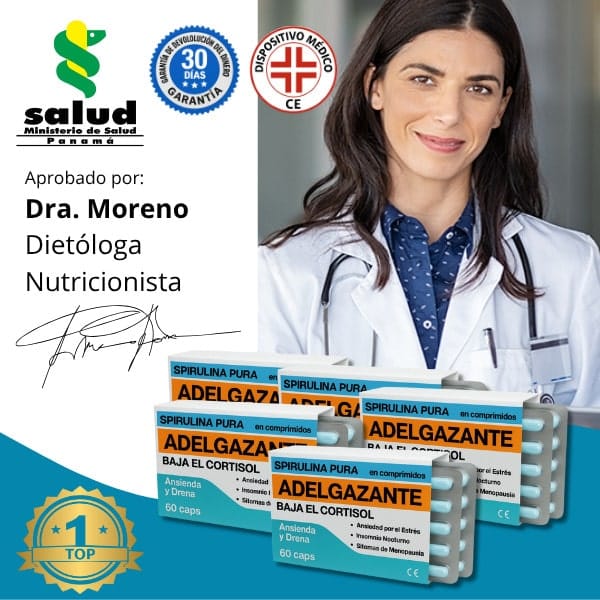 Dottoressa con integratori per la perdita di peso e certificazione medica.